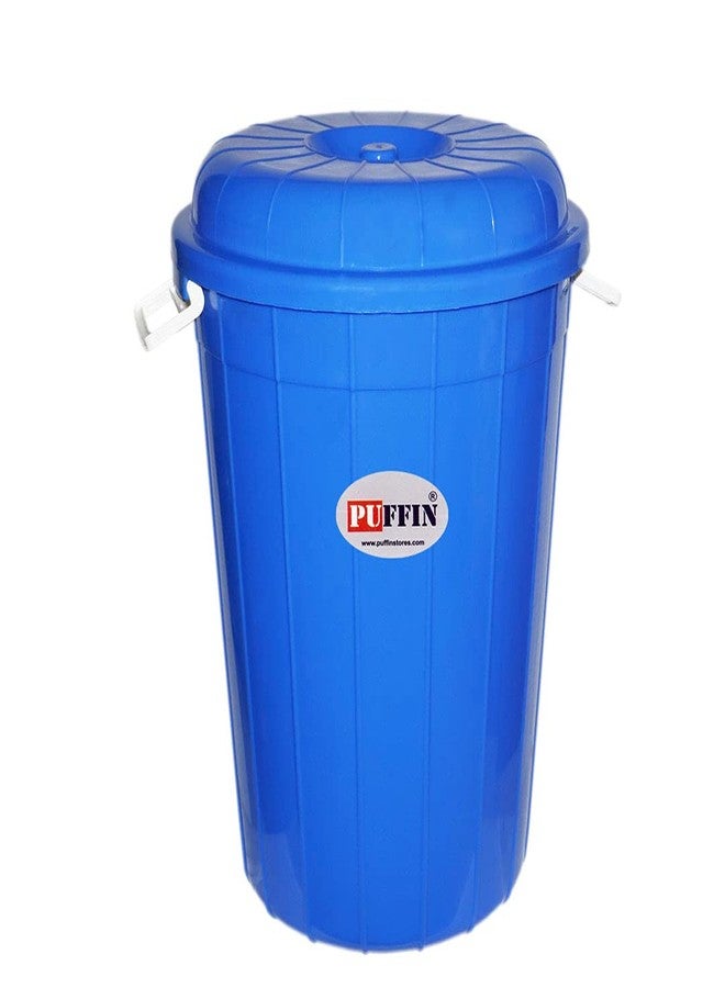 PUFFIN Multipurpose Plastic Storage Bucket Drum 100 LTR with Lid Blue - Image 1